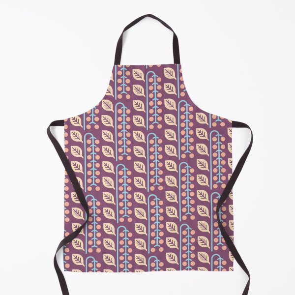 Item preview, KF 0101 F - Vintage Retro Berries 70s Modern Geometric Floral Pattern in Pink and Purple designed and sold by KhakiFinch.