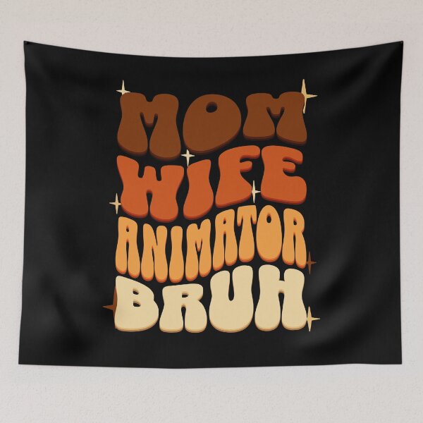 Item preview, Mom Wife Animator Bruh, Retro Colorful Mommy design designed and sold by BYNDART.
