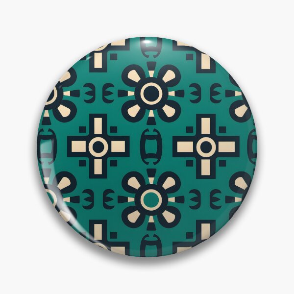 Item preview, Peruvian Green andean cross Chacana pattern designed and sold by khumpa.