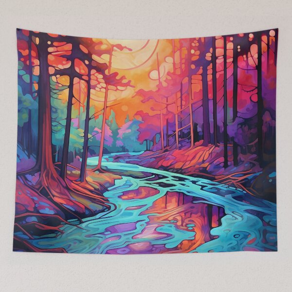Item preview, Cascading falls on the river 9 designed and sold by Red Witch Art.