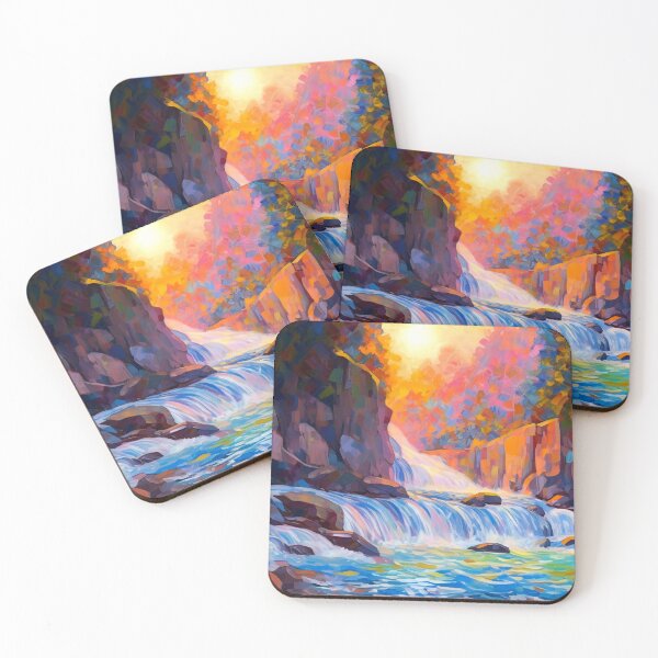 Item preview, Cascading falls on the river 10 designed and sold by Red Witch Art.
