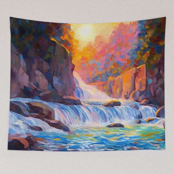 Item preview, Cascading falls on the river 10 designed and sold by Red Witch Art.