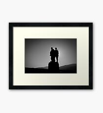 The Commando Memorial, near Spean Bridge village. Scotland. Framed Print