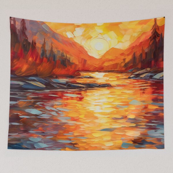 Item preview, Cascading falls on the river 11 designed and sold by Red Witch Art.