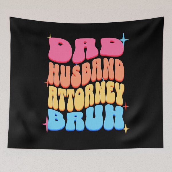 Item preview, Dad Husband Attorney, Retro Colorful Daddy design designed and sold by BYNDART.