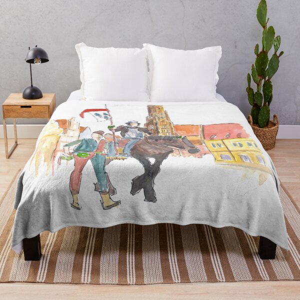 Item preview, The Landshut city flag with bearer on horseback at Trinity Square designed and sold by artshop77.