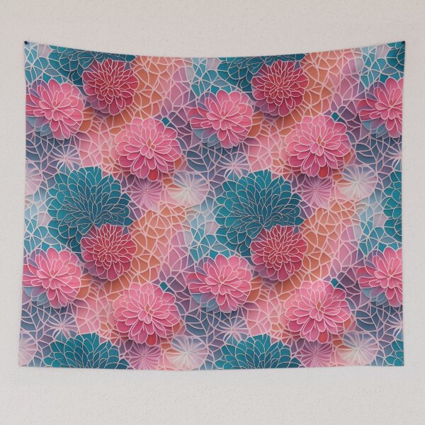 Item preview, Tropical blossom flower plants seamless art illustration designed and sold by gmm2000.