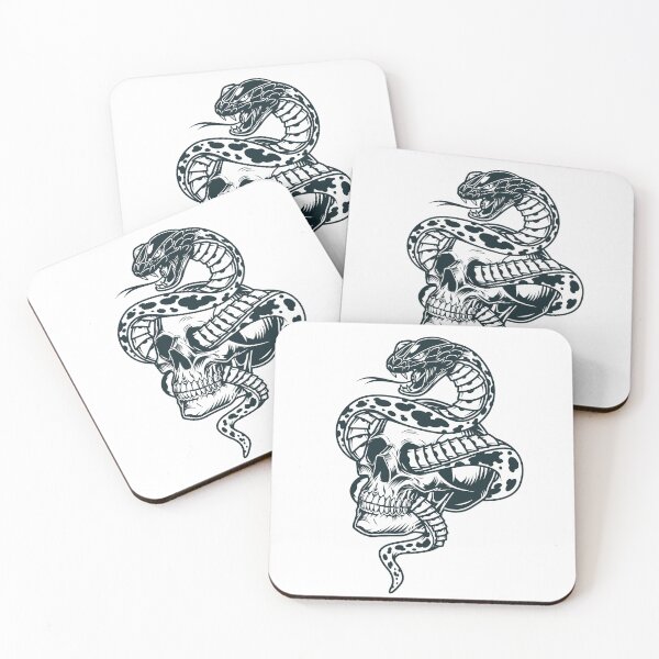 Item preview, Snake entwined with skull designed and sold by moriahvanta.