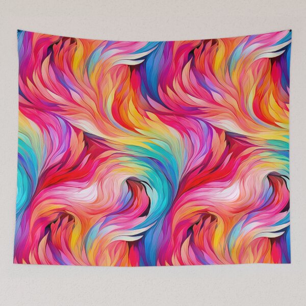 Item preview, Colorful Feathery Swirl Print Background designed and sold by PaperieJennifer.