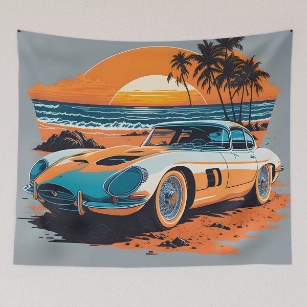 Artikelvorschau, Sunset Classic Legends: Ikonischer Oldtimer in nostalgischer Pracht entworfen und verkauft von Ceemko's Vintage Corner.