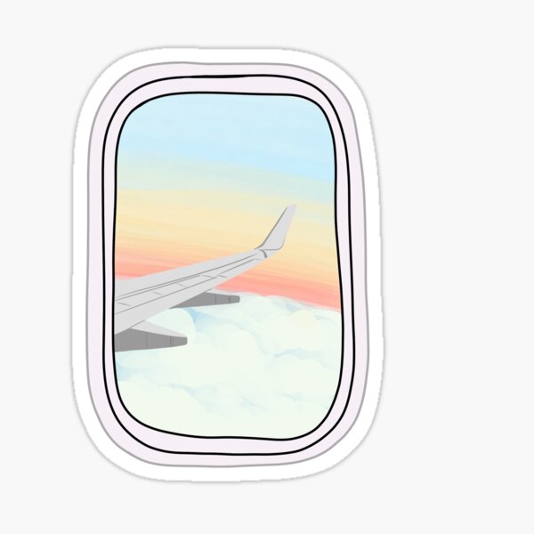 Item preview, airplane view sticker designed and sold by adelewineloverr.