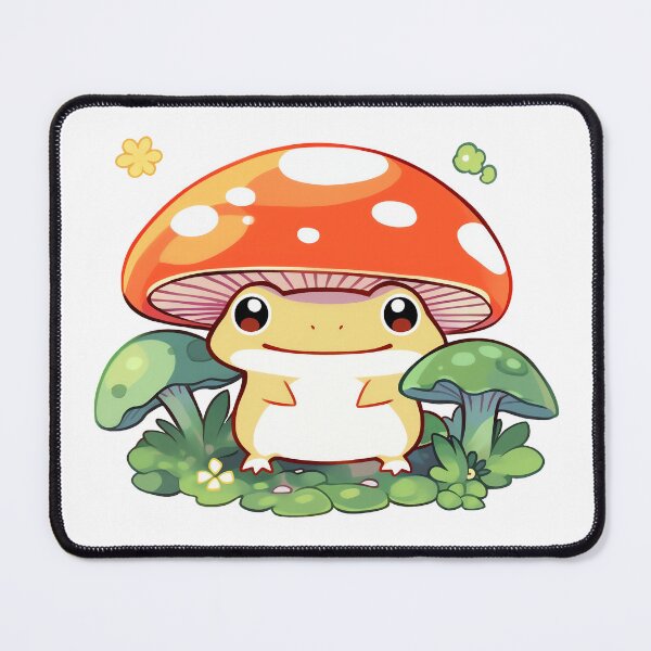 Item preview, Cute Kawaii Mushroom Frog designed and sold by CozyKawaiiArt.