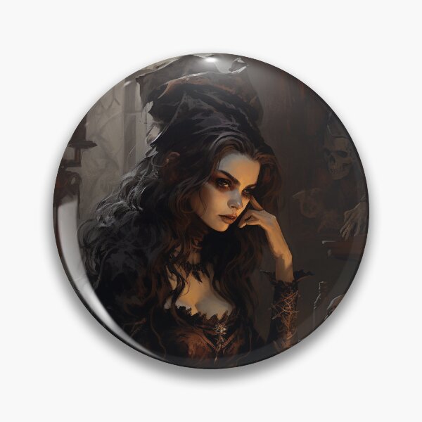 Item preview, Beautiful Gothic Witch Plotting in her Lair designed and sold by 2Shooze.