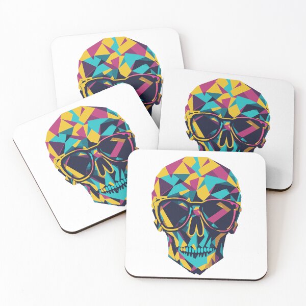 Item preview, Colourful Skull Wearing Sunglasses designed and sold by ancient-times.