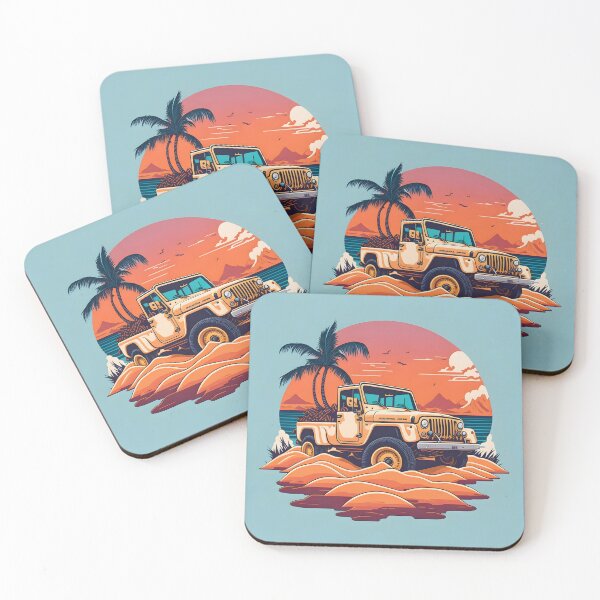 Artikelvorschau, Sunset Classics: Oldtimer inmitten goldener Farbtöne entworfen und verkauft von Ceemko's Vintage Corner.