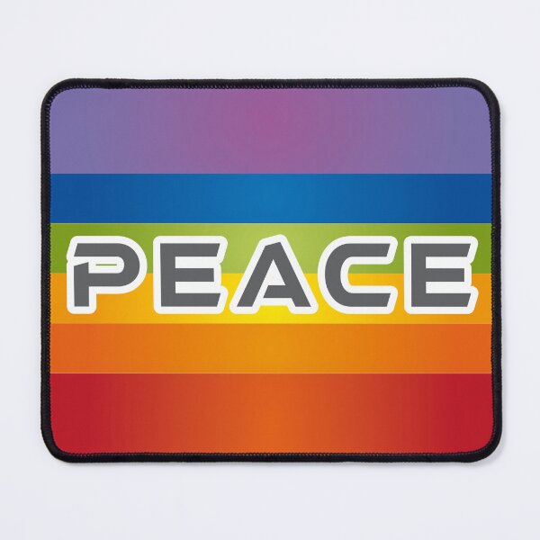 Item preview, Words Letters Peace - Flag on Rainbow Background - Colorful Design designed and sold by InfinityDsigns.