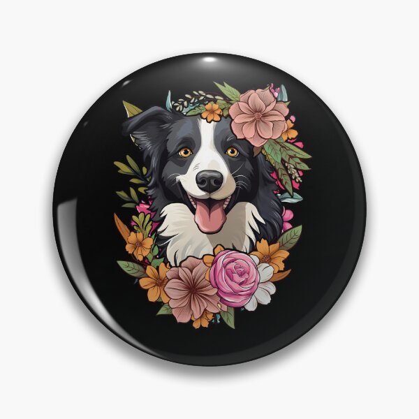 Item preview, Cute Floral Border Collie designed and sold by Ripper19.