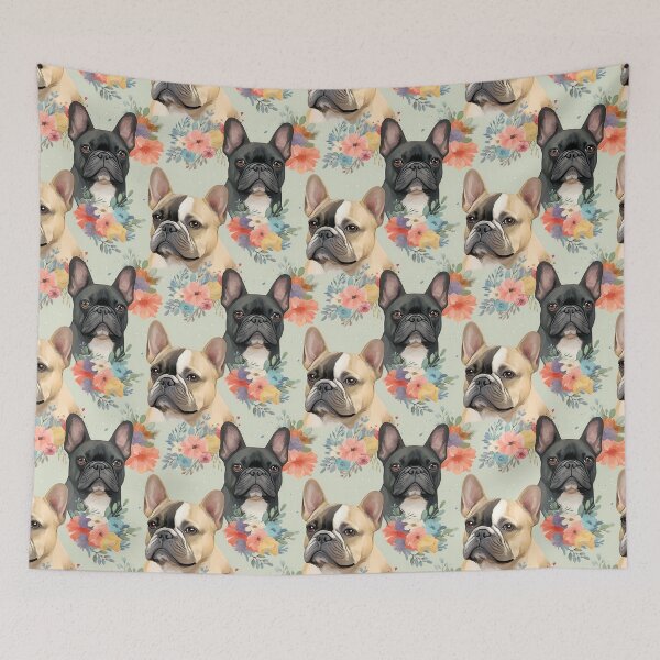 Item preview, French Bulldogs All Over Tote Bag designed and sold by candiscamera.