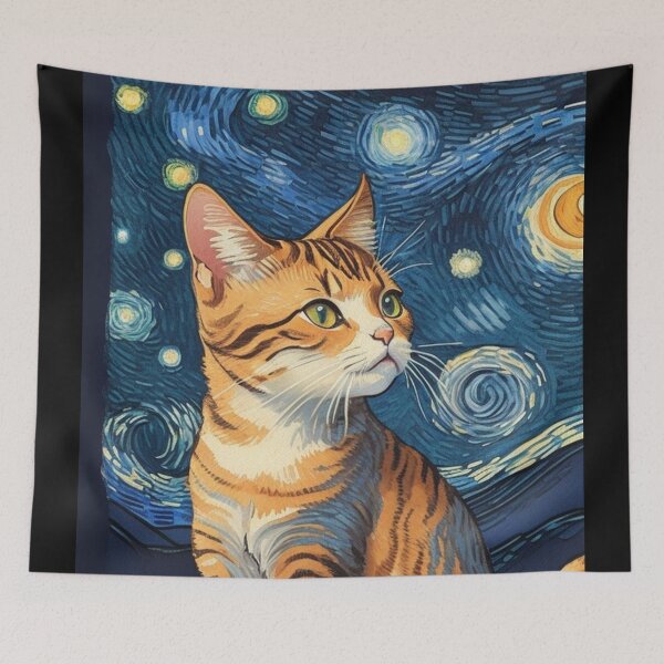 Item preview, Van gogh Style Cat  designed and sold by Vangoholic.