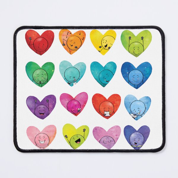Item preview, Rainbow Hearts Dot Dudes designed and sold by SarahPecorino.