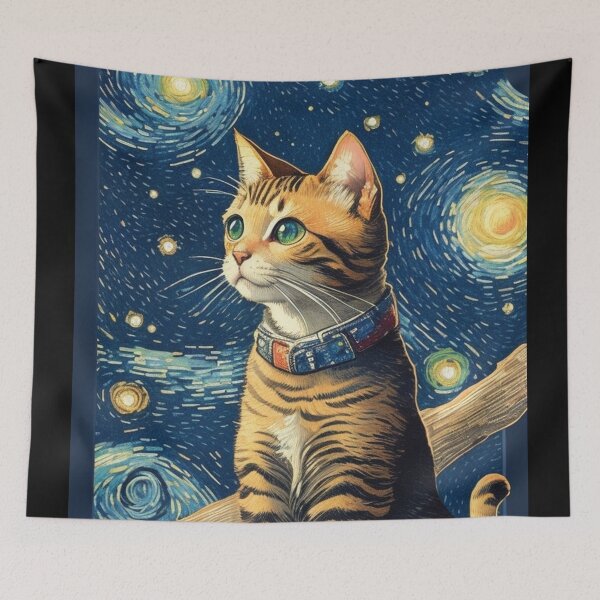 Item preview, Van gogh Style Cat  designed and sold by Vangoholic.