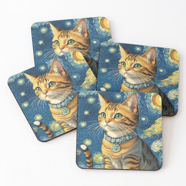 Artikelvorschau, Van-Gogh-Stil-Katze entworfen und verkauft von Vangoholic.