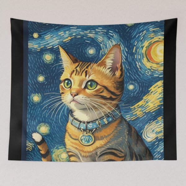 Item preview, Van gogh Style Cat  designed and sold by Vangoholic.