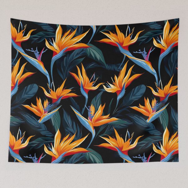 Item preview, Vintage Coastal Floral Bird of Paradise 4 designed and sold by DesignHausArt.