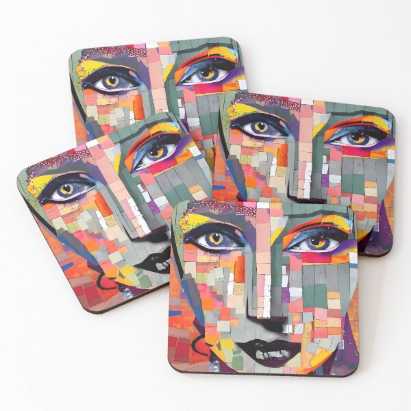 Item preview, Abstract Portrait Collage "Valentina" designed and sold by Artekinium.