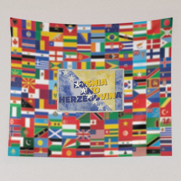 Item preview, Bosnia and Herzegovina Vintage style retro souvenir designed and sold by DeveloperProp0.