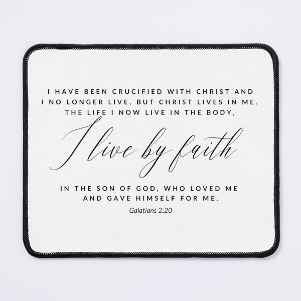 Item preview, I Live By Faith Quote, Galatians 2 20 NIV, Bible Verse Wall Art, designed and sold by Morana5.