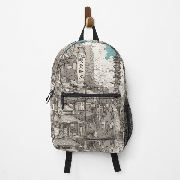 Item preview, Breath-taking Tokyo Inspired Line Art Drawing designed and sold by TheTrippyPickle.