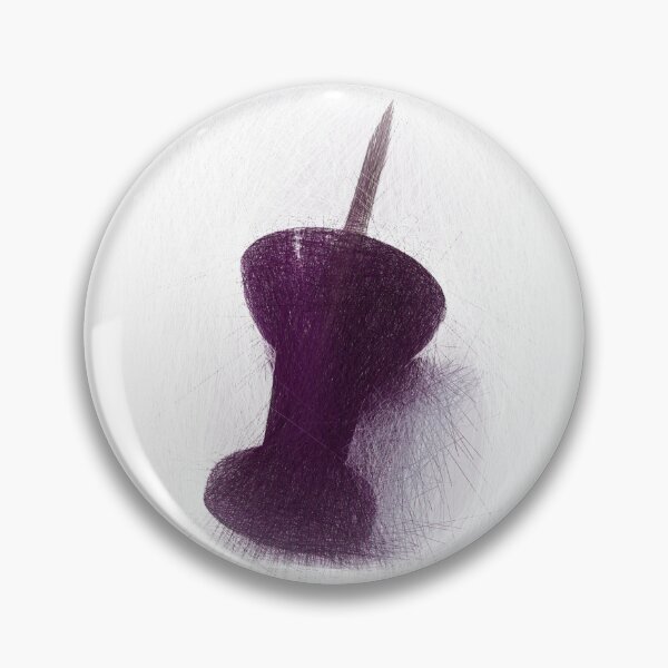 Item preview, A lone purple map pin. Image created using geometric shapes designed and sold by EdgyEdgeArt.