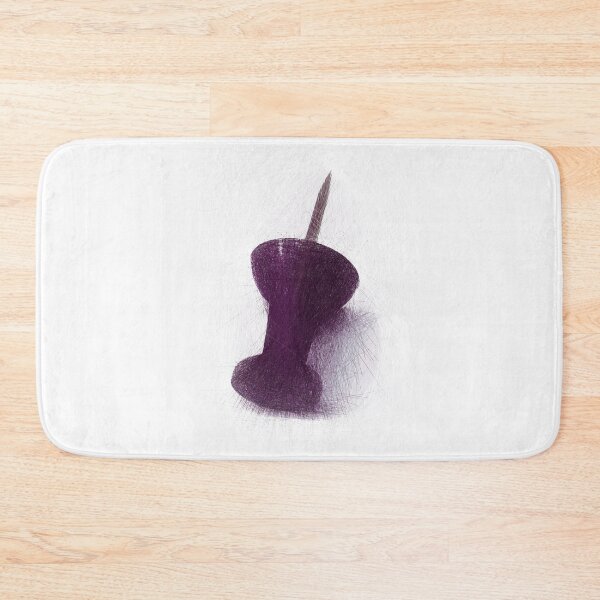 Item preview, A lone purple map pin. Image created using geometric shapes designed and sold by EdgyEdgeArt.