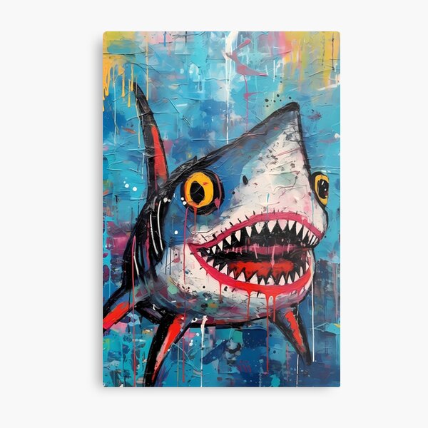 Vista previa del artículo con la obra «Arte abstracto: El poderoso tiburón - (calamardo) (e621) sherk.», diseñado y vendido por GiveMeMood.