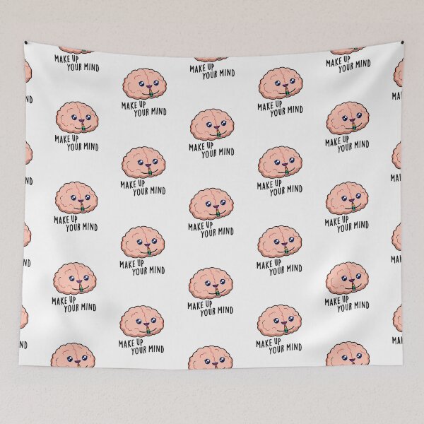 Item preview, Make Up Your Mind Funny Brain Puns  designed and sold by punnybone.