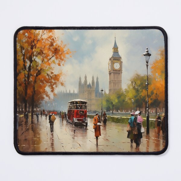 Item preview, London United Kingdom Street Life Impressionism Painting designed and sold by Laulauy.