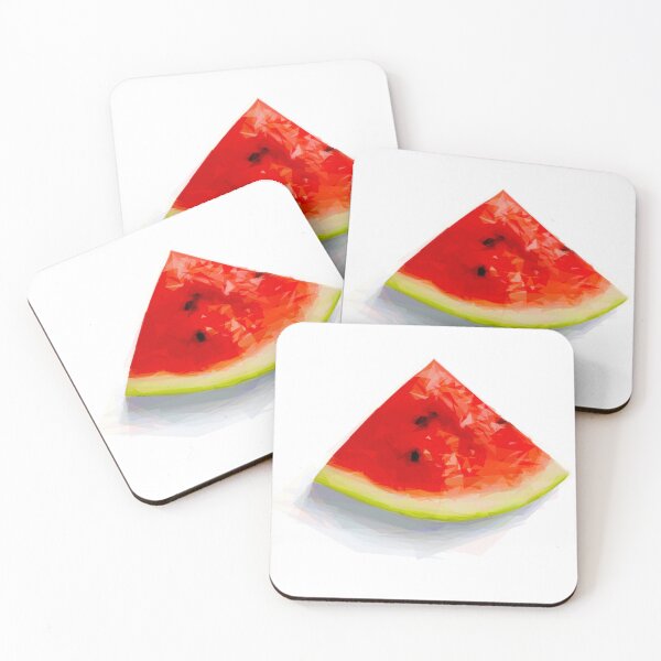 Item preview, Juicy, triangular slice of succulent red watermelon. Image created using geometric shapes designed and sold by EdgyEdgeArt.