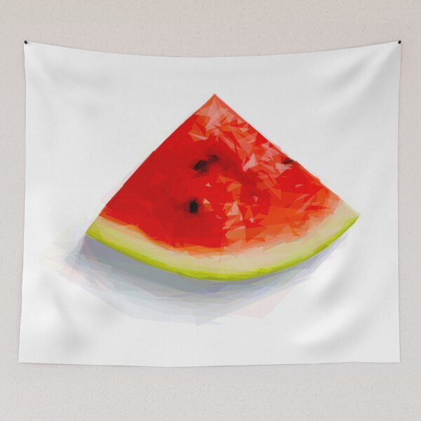 Item preview, Juicy, triangular slice of succulent red watermelon. Image created using geometric shapes designed and sold by EdgyEdgeArt.