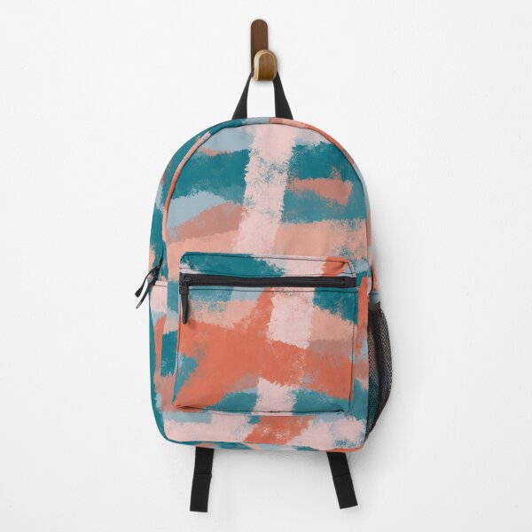 Item preview, Overlapping Stripes in Blue and Coral designed and sold by srsig designs.