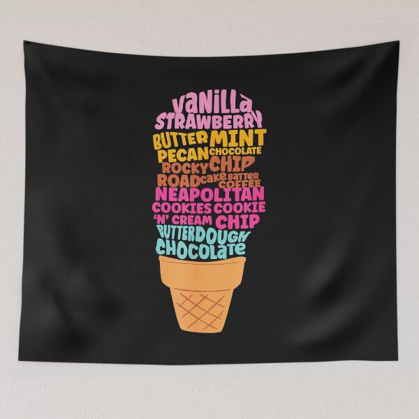 Aperçu de l'œuvre Ice-Cream Quotes Cloud Cone Sundae Chocolate Vanilla  créée et vendue par mainana78.
