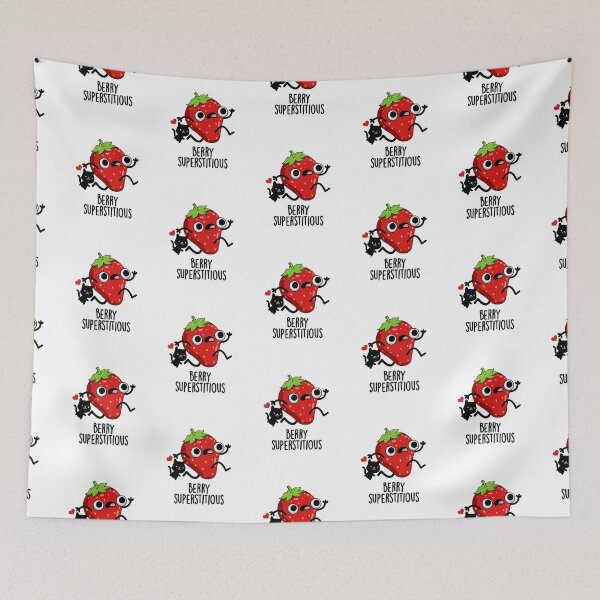Item preview, Berry Superstitious Funny Fruit Puns  designed and sold by punnybone.