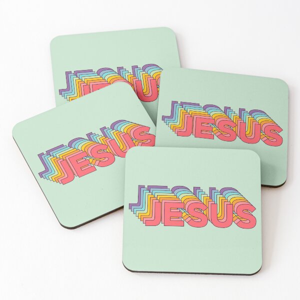 Item preview, Jesus Colorful Retro Style Typography | Christian Apparel  designed and sold by Allwhopraisehim.