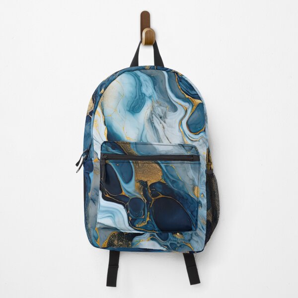 Item preview, Dark Blue, Gray & Gold Fluid Art 1 designed and sold by obstinator.