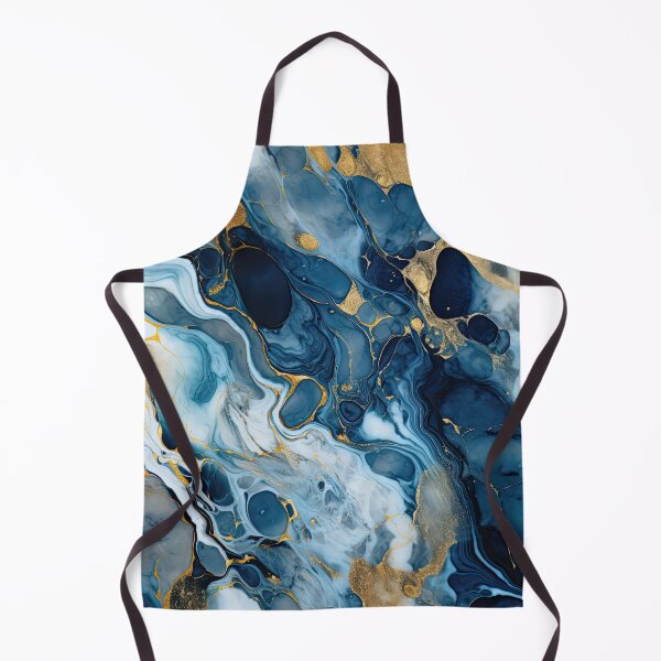 Item preview, Dark Blue, Gray & Gold Fluid Art 1 designed and sold by obstinator.