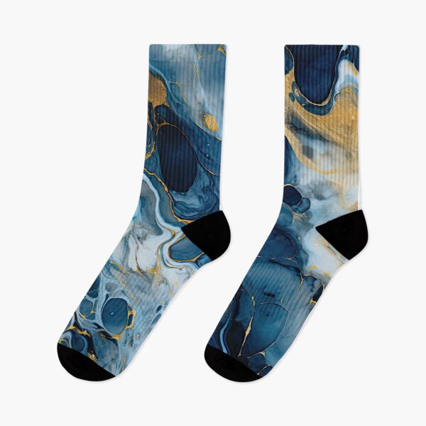 Item preview, Dark Blue, Gray & Gold Fluid Art 1 designed and sold by obstinator.