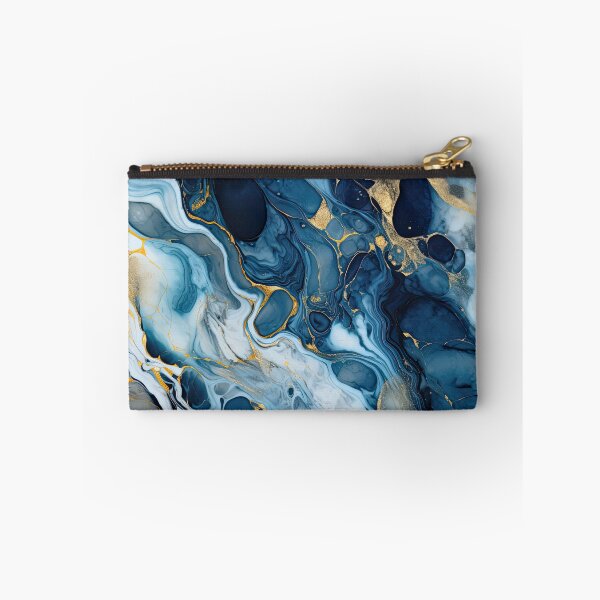 Item preview, Dark Blue, Gray & Gold Fluid Art 1 designed and sold by obstinator.