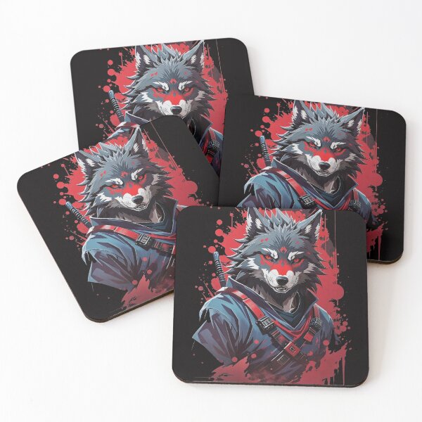 Item preview, Embrace the Shadowed Fury: Menacing Evil Ninja Wolf designed and sold by zoughlal.