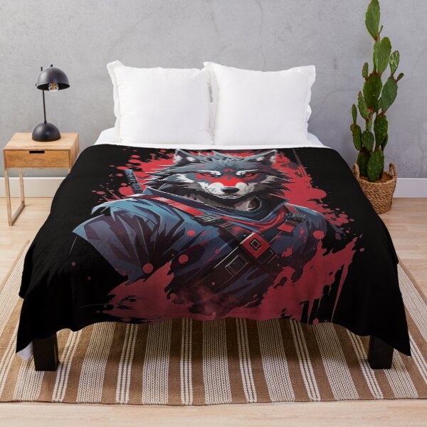 Item preview, Embrace the Shadowed Fury: Menacing Evil Ninja Wolf designed and sold by zoughlal.