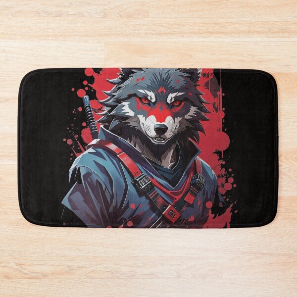 Item preview, Embrace the Shadowed Fury: Menacing Evil Ninja Wolf designed and sold by zoughlal.